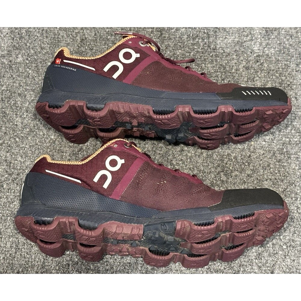 On Cloud Cloudventure Trail Running Shoes Women’s Size 8.5 Mulberry/Orange - Picture 3 of 8